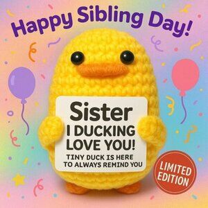 Duck Plush Sister Gift Toy New